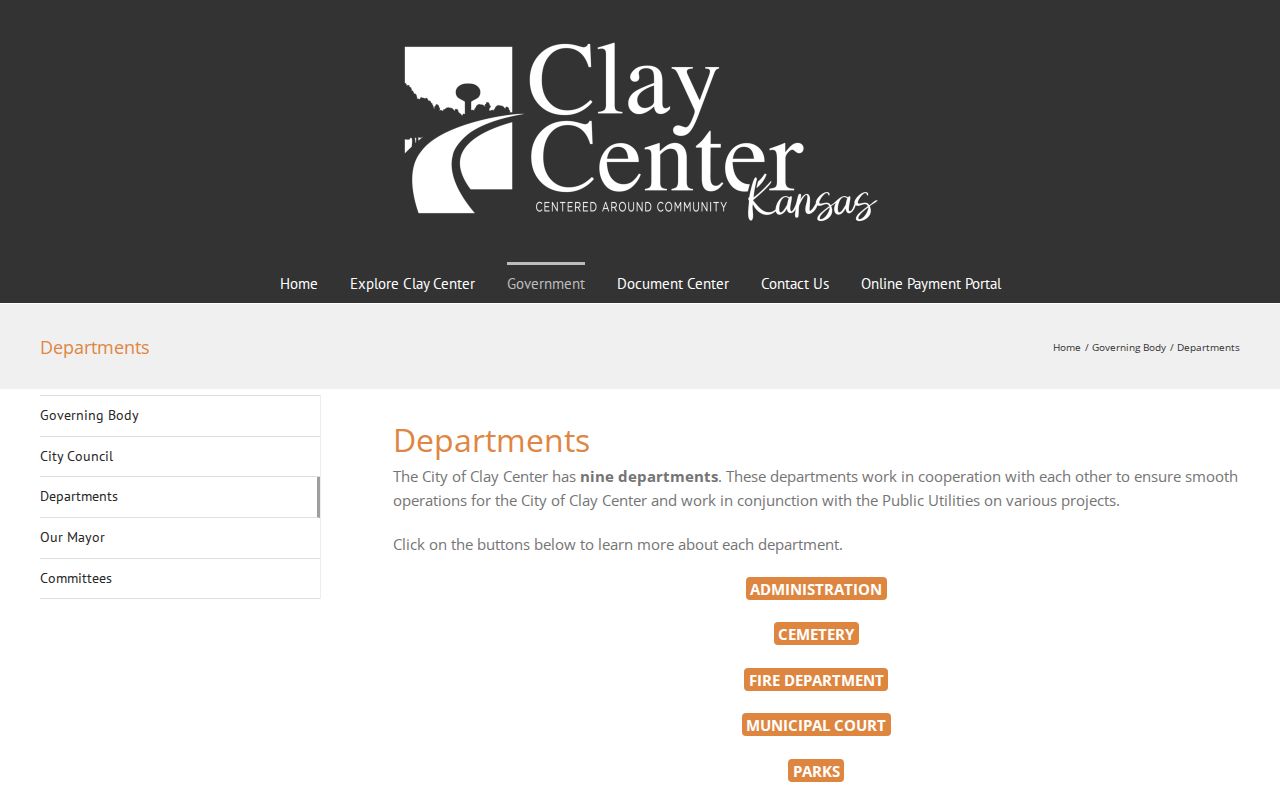 Clay Center police department and arrest-record contacts