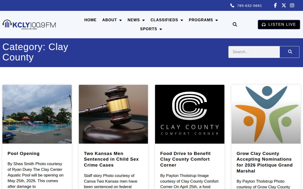 Clay County crime news and arrest report index on KCLY